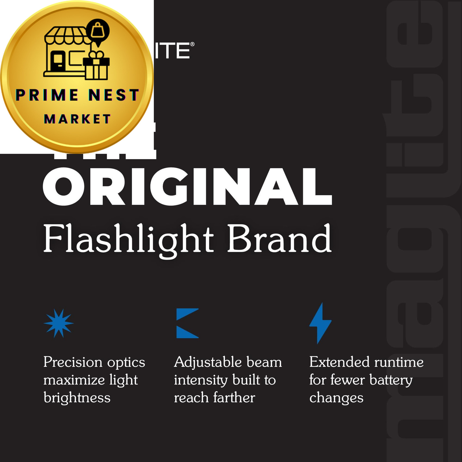 MagLite Mini Incandescent Flashlight – Compact, One Size, Gray