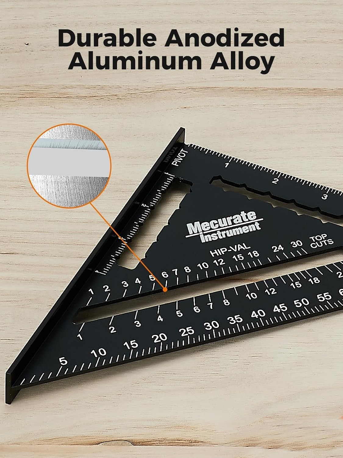 Durable Aluminum Triangle Rafter Square