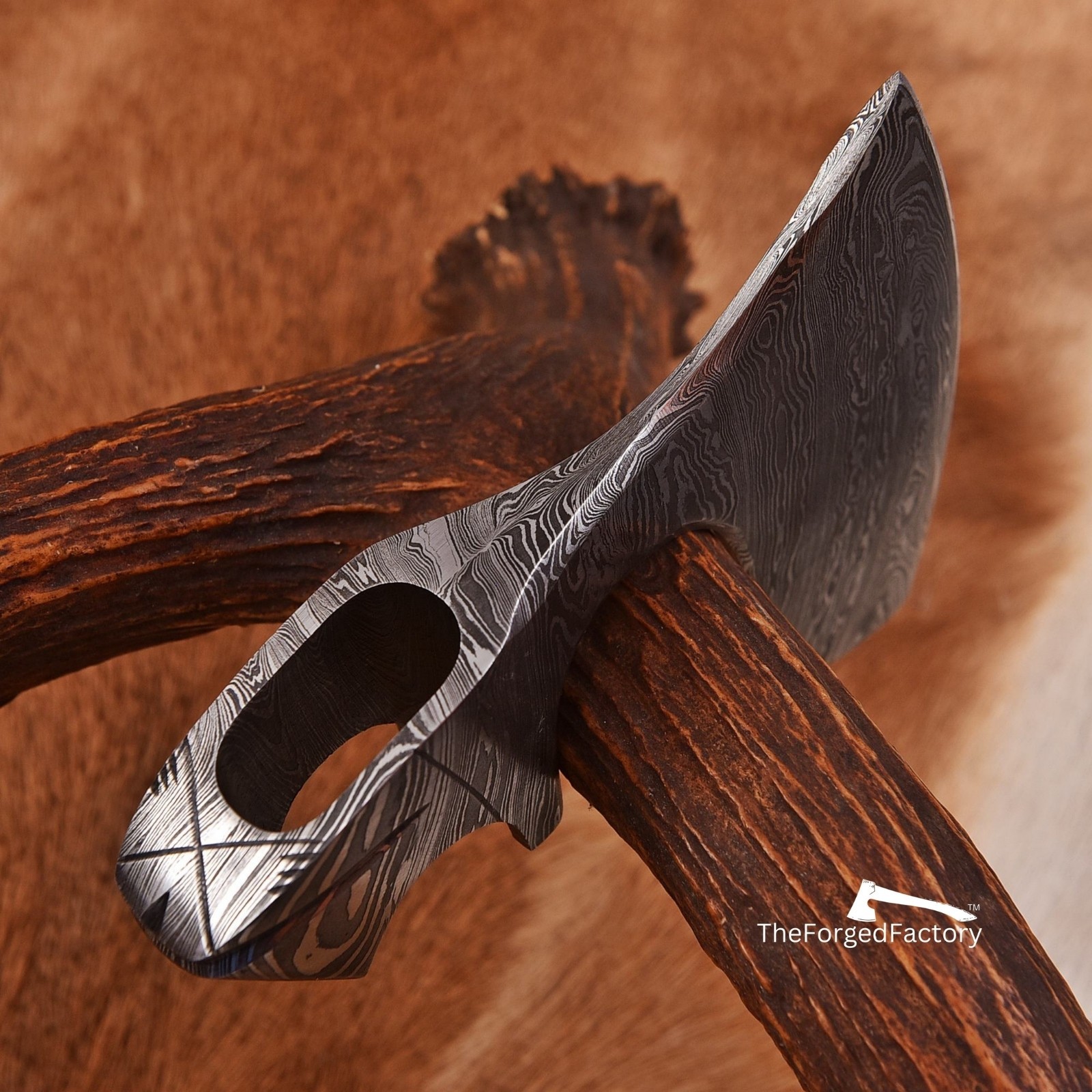 Viking Axe Head, Handmade Axe Blade, Bearded Axe Head, Damascus Steel Axe Head.