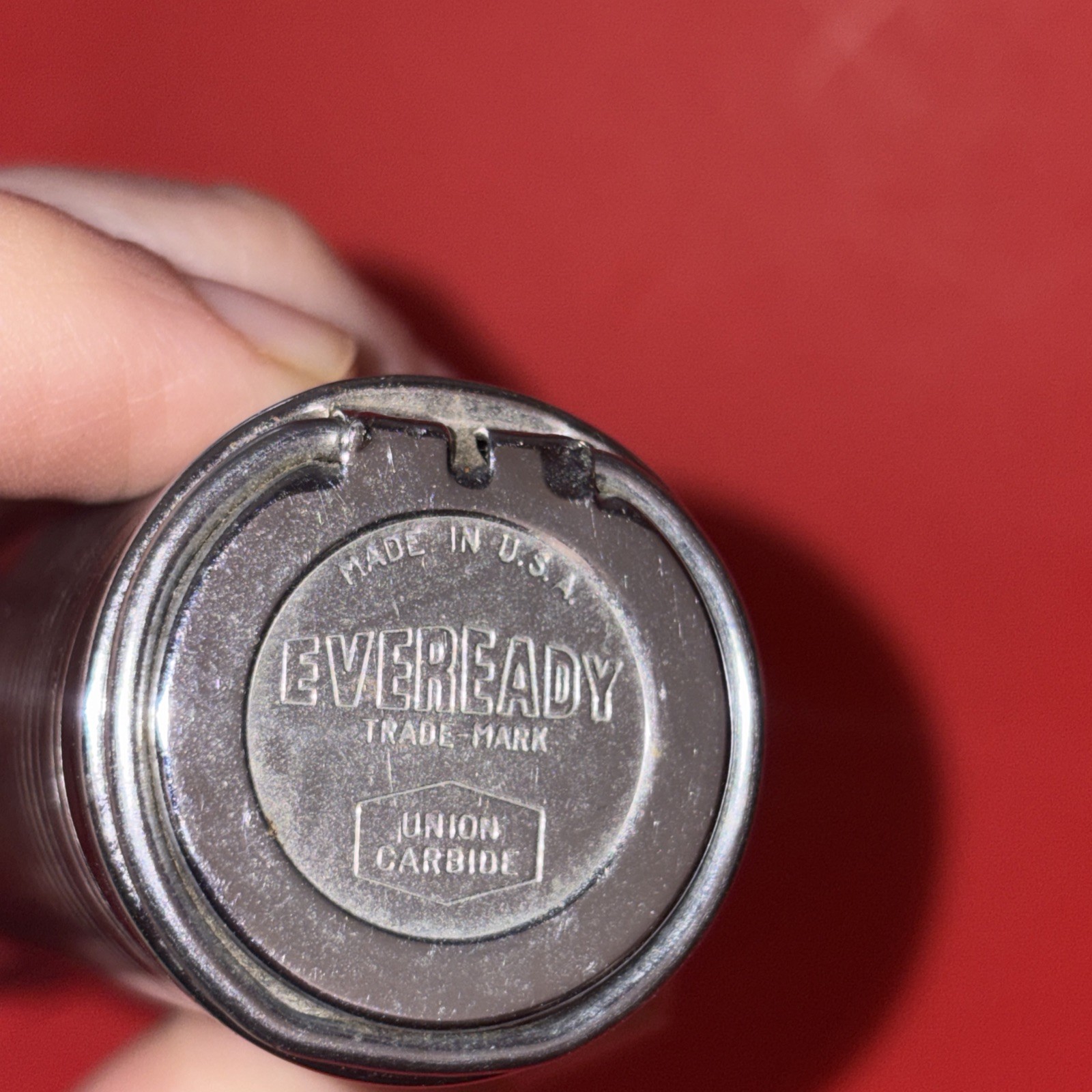 Vtg Eveready Captain Chrome Ribbed Flashlight Takes 2 C Batteries USA