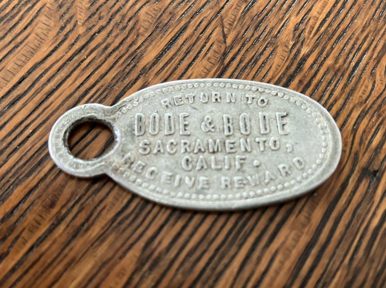 Antique Aluminum Key/Watch Fob-Sacramento CA-Locksmith