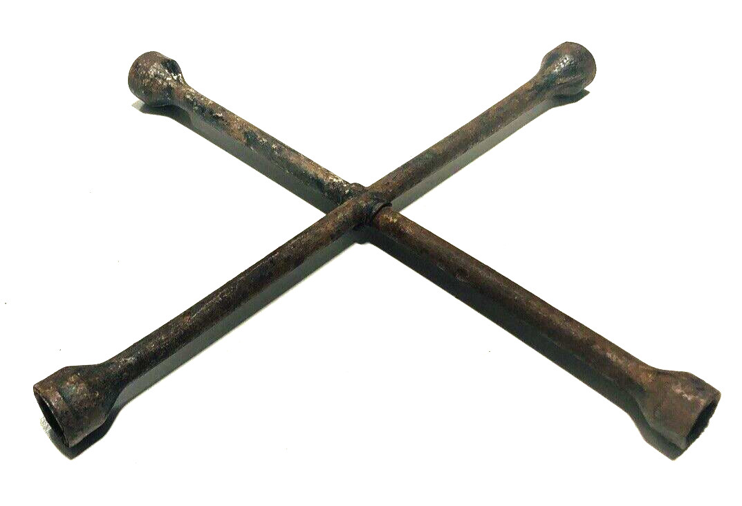 GM Chevy 4-Way Antique Vintage Mechanics Lug Nut Wrench Tool OEM