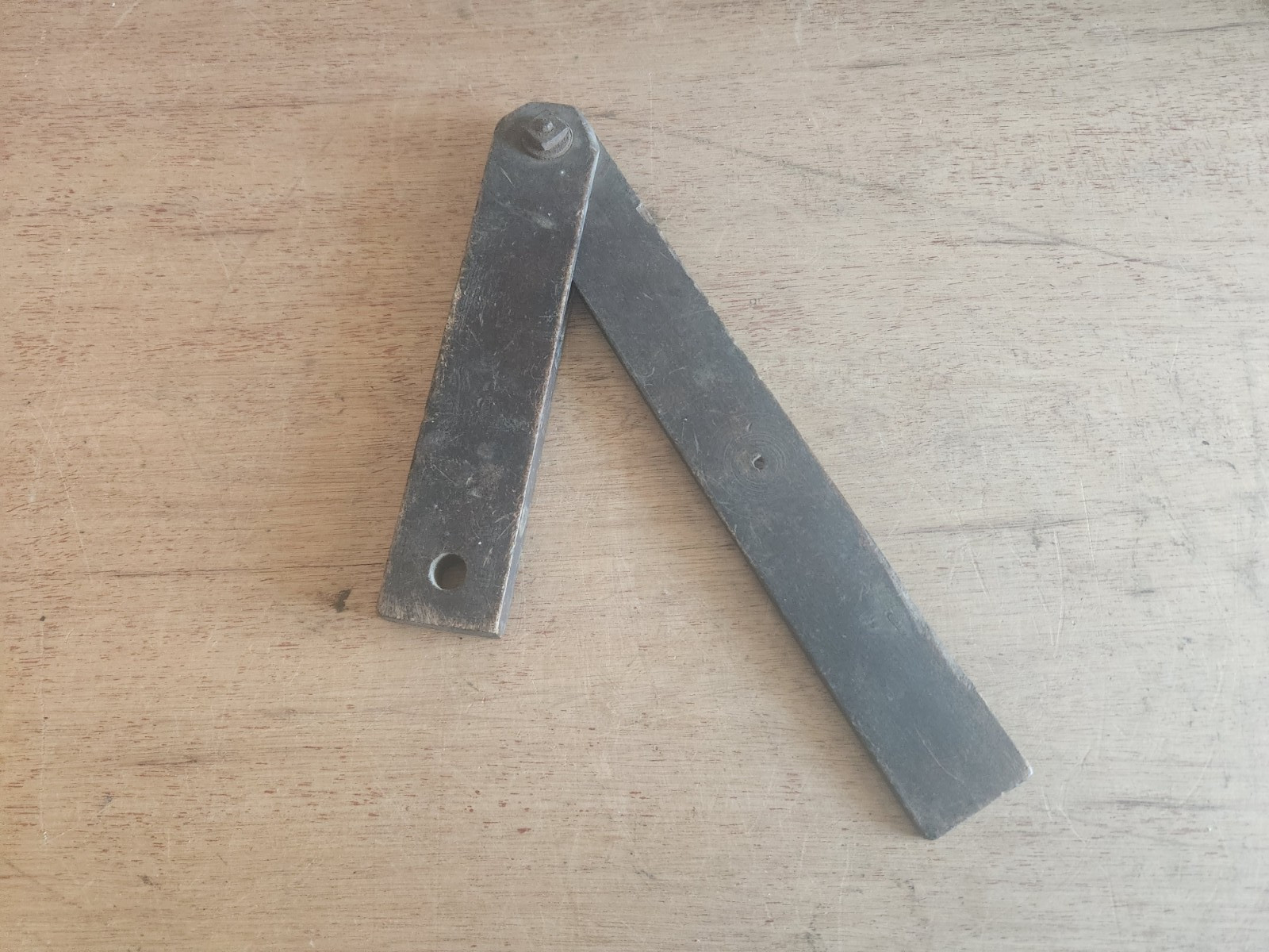 adjustable Bevel Square Circle Making Tool Wood Handmade Rough Vintage Antique