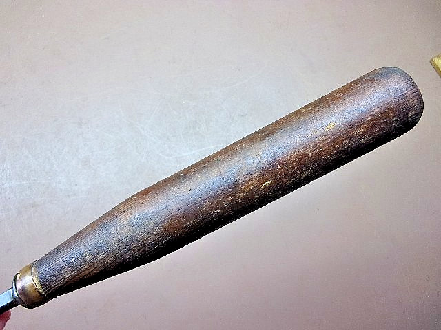 Antique Signed Cast Steel 7/16″ Straight Edge Wood Paring Chisel 10 3/4″ SHARP!