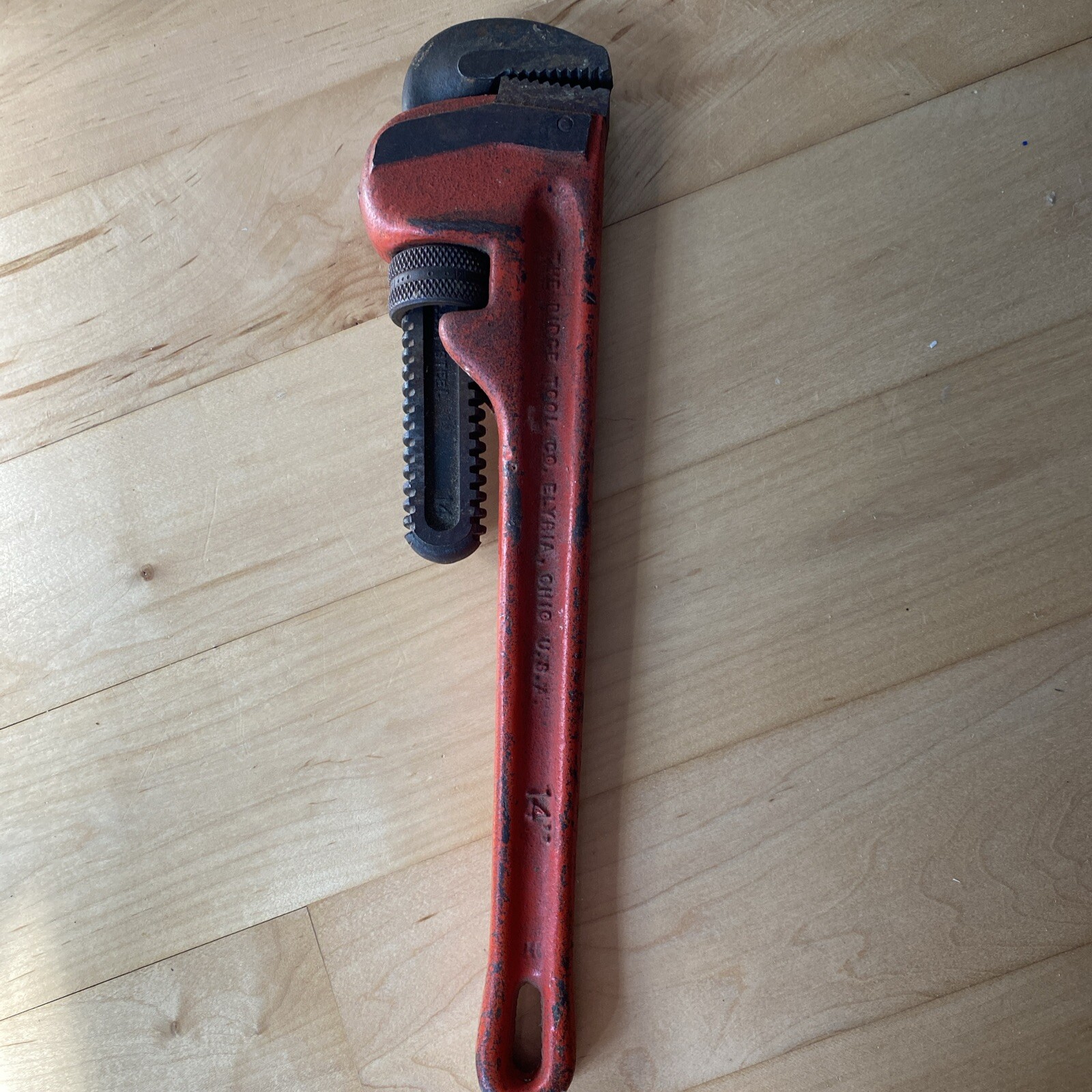 Vintage Ridged 14″ Heavy Duty Pipe Wrench Made In USA The Ridge Tool Co