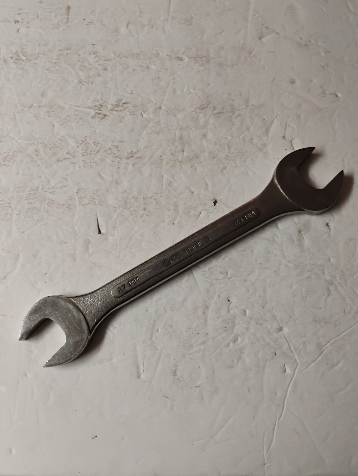 Vintage S-K Tools 27mm x 29mm Double Open Ended Wrench No. 8227, USA