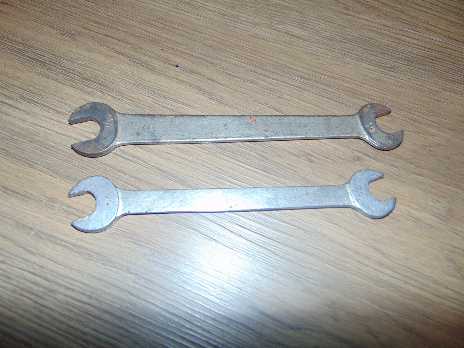 2 Vintage Herbrand 7/16 X 1/2 H-1,1/2 X 9/16 H-2 Flat Tappet Wrench Set USA Tool