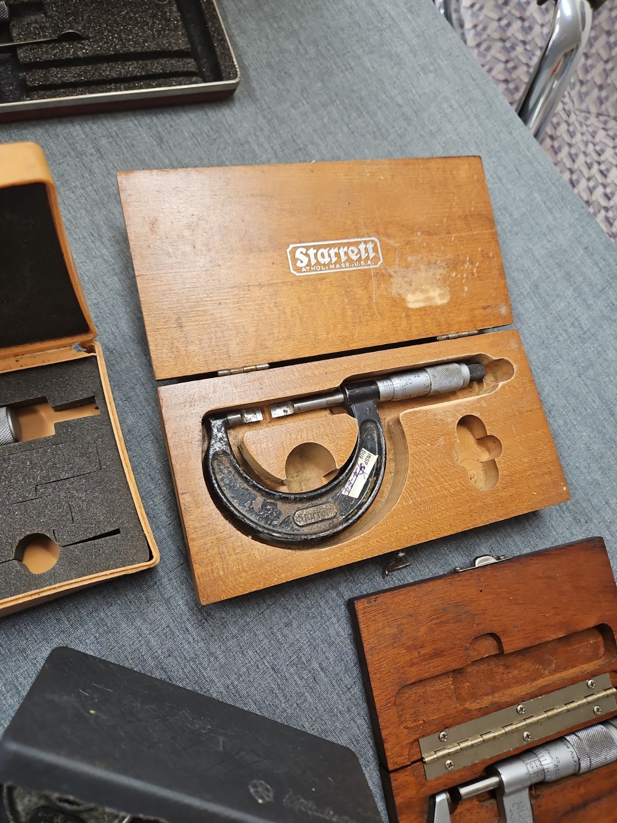 Vintage Machinist Tools Mixed Lot with Micrometers 440 & 449, Caliper 120 & More