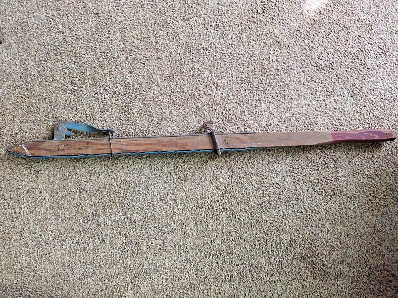 Vintage Wood And Metal Patent-pending Fence Stretcher Tool
