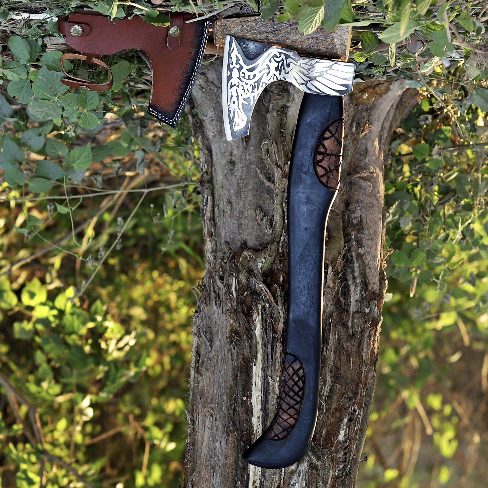 Handmade High Carbon Steel Axe Vintage style Camping Collectible Best Gift 48cm