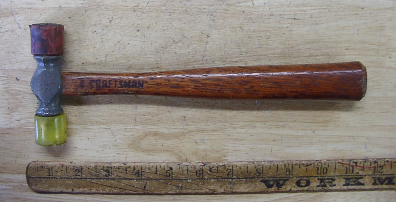 Vintage Craftsman Soft Blow Hammer,3-7/8″ Head,With 1″ Red & Yellow Faces,VGC