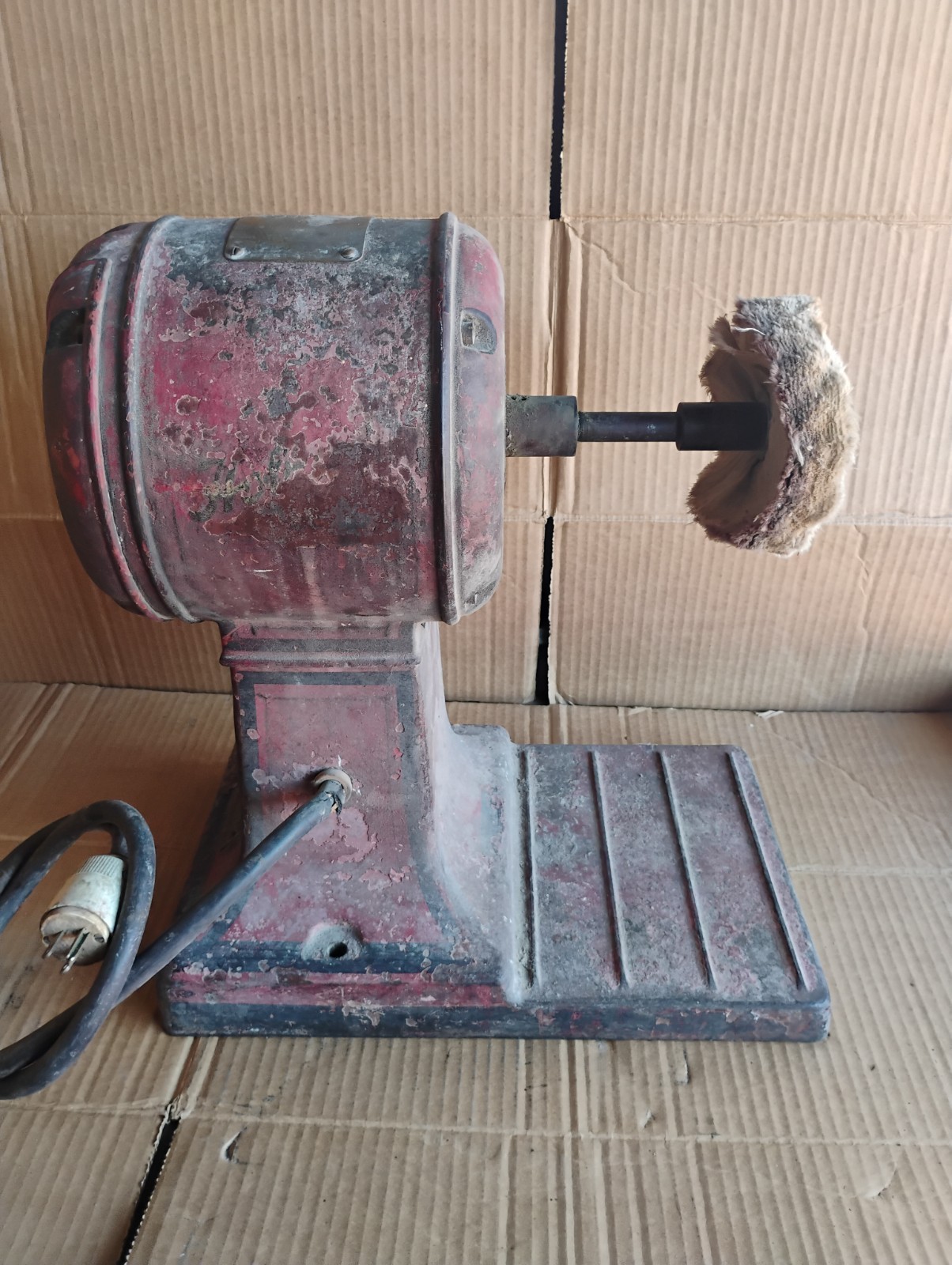 Vintage Antique Hobart Manufacturing Co. 1750rpm 110v 1/3 2 HP Buffer Grinder