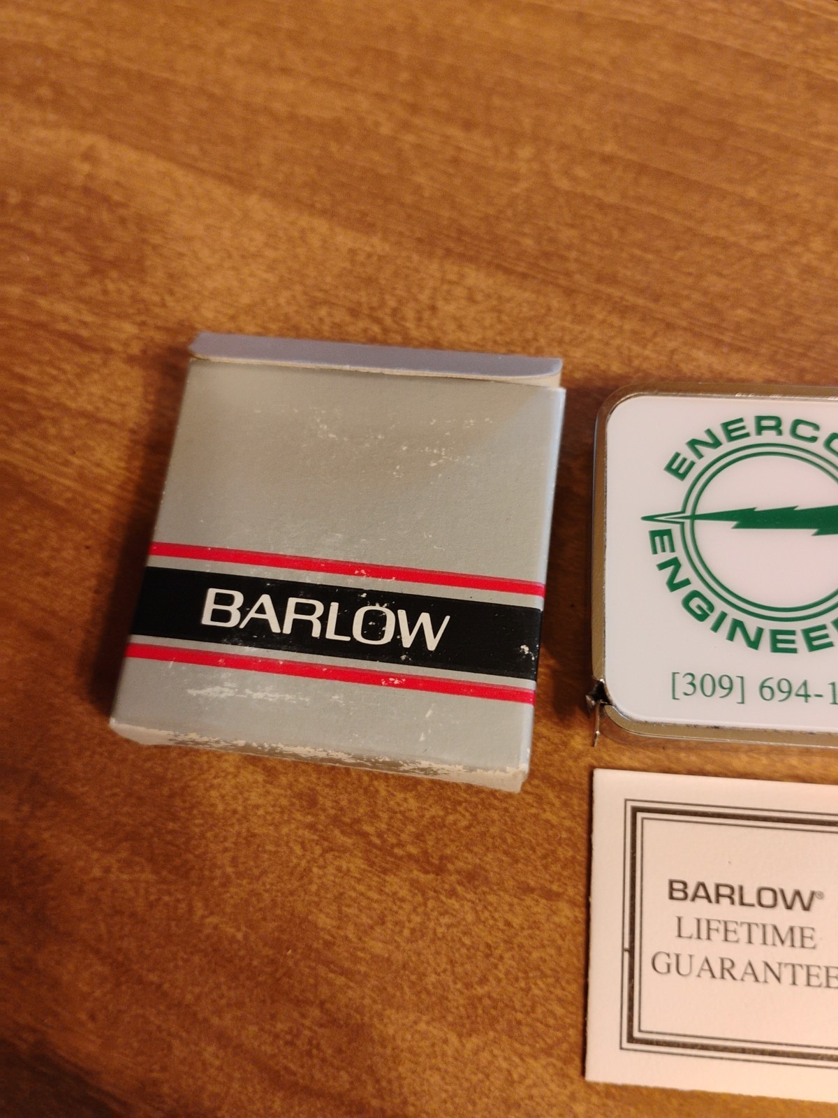 Vintage Barlow Tape Measure Enercon Engineering Unique Lifetime Guarantee Book