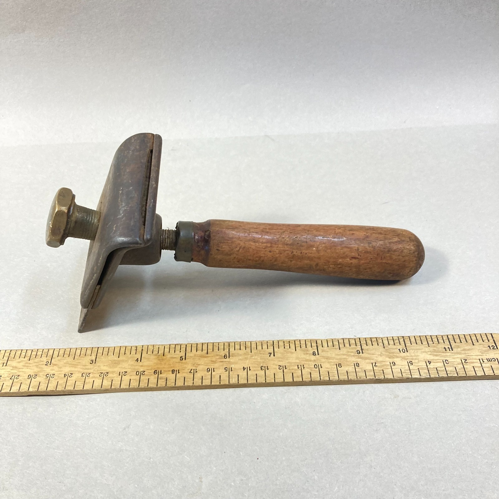 Vintage E. C. Stearns Cabinet Floor Scraper Wood Handle Adjustable USA