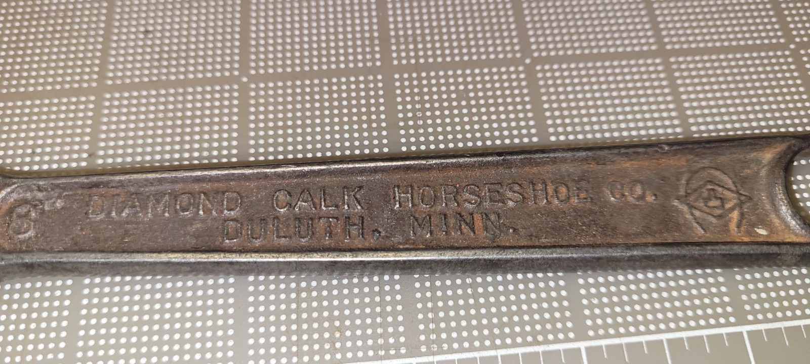 Vintage used Diamond Calk Horseshoe Co. Diamalloy 8″ Adjustable Wrench USA