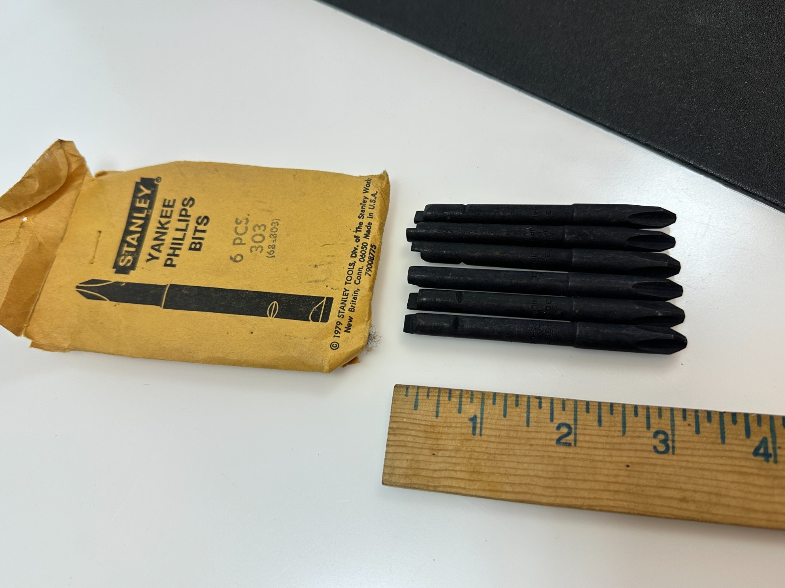 🇺🇸 Stanley YANKEE Phillips Bit Set 6pc 303 (68-303) Phillips #3 Bit Set, NOS