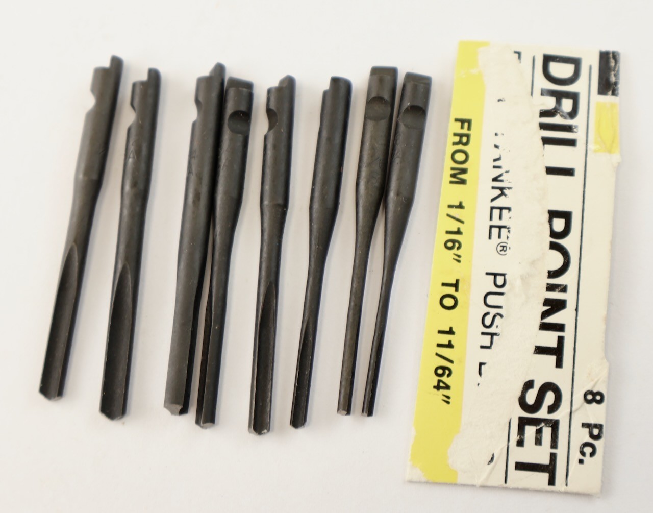 8 Pc. Yankee Push Drills Drill Point Set / NOS / Upgrade Parts / Hand Tool / MTT