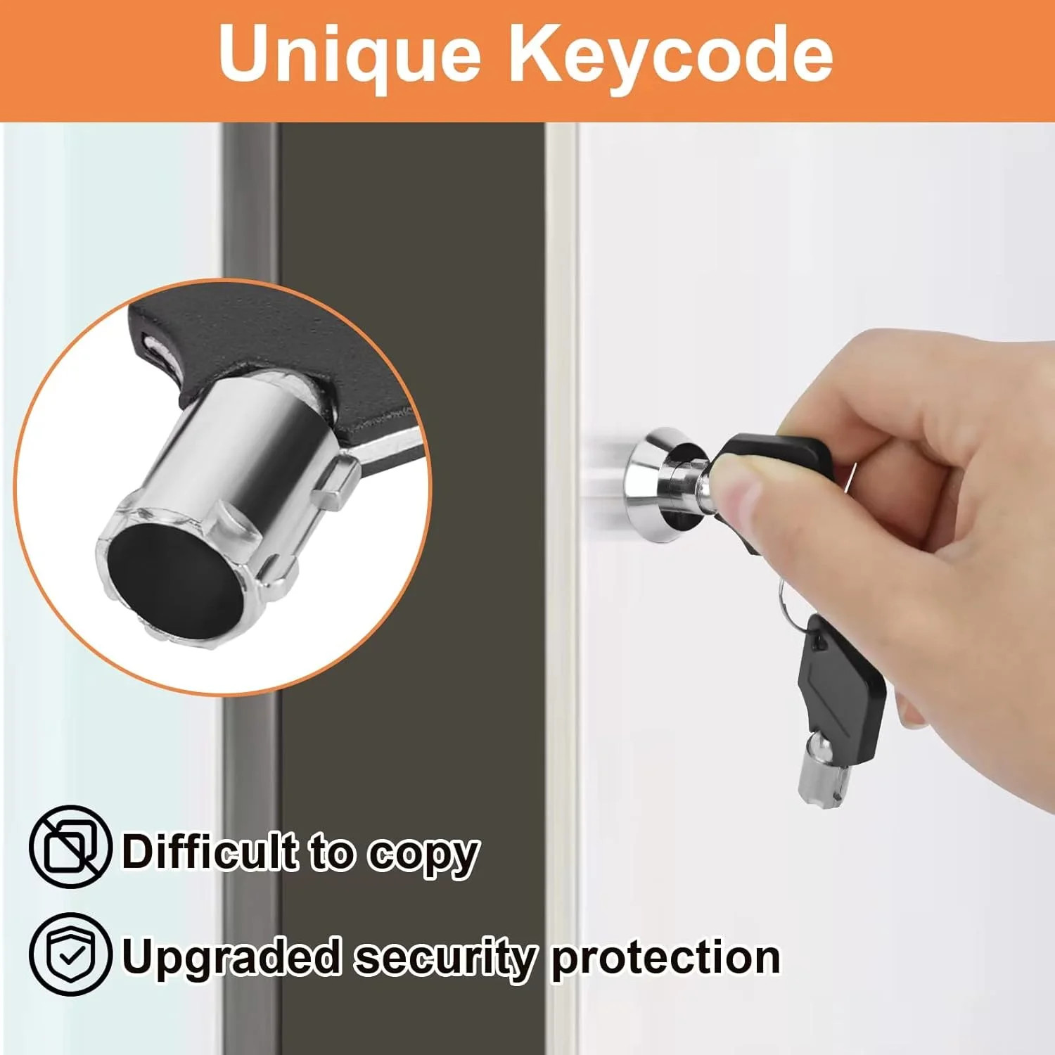 Cam Locks RV Storage Lock Keyed Alike,7/8″ Cylinder Fits on 9/16″ Max Door Thick