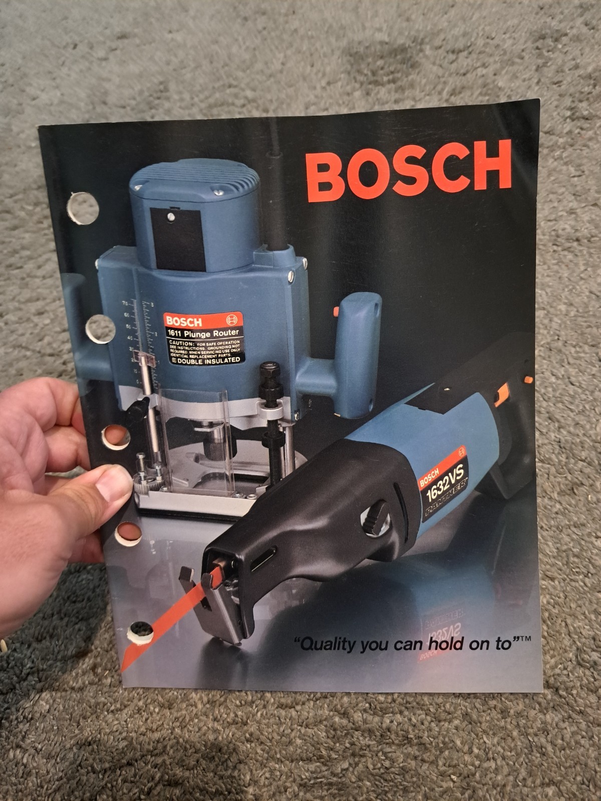 Vintage Bosch Tools Catalog Routers Hammers Sanders Drills 1987