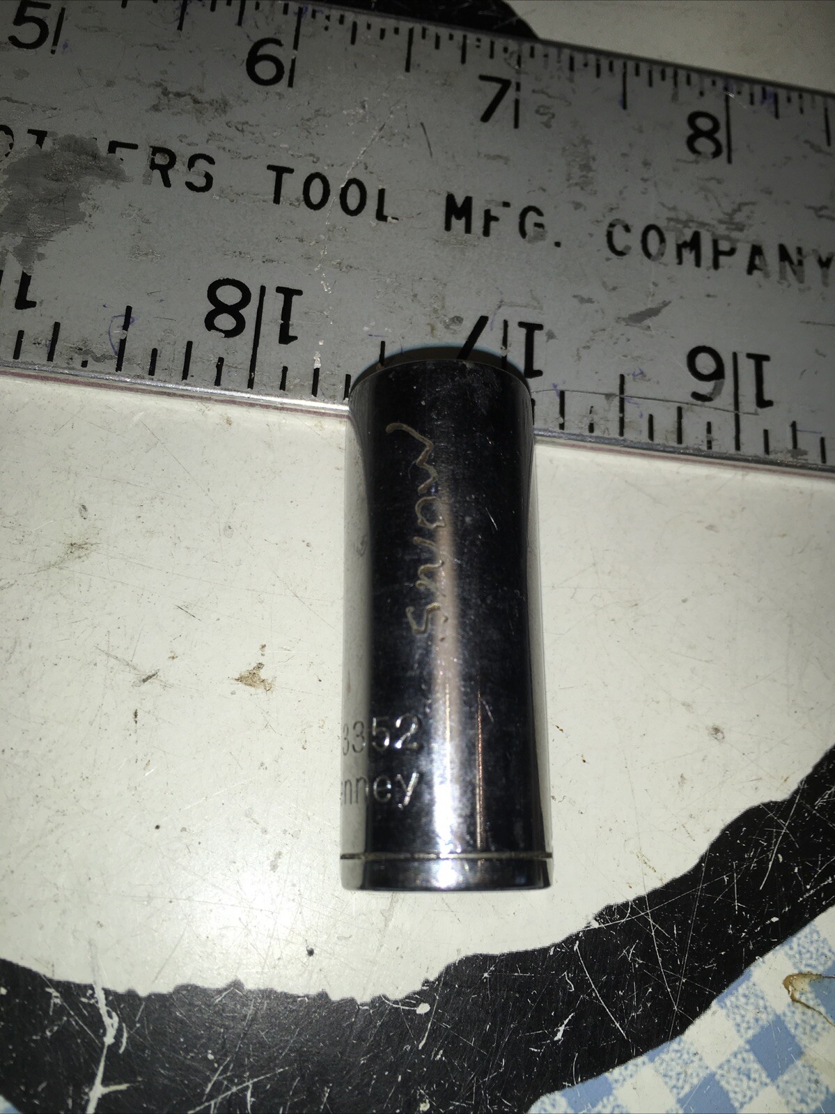 Vintage JC Penney 12 mm Deep Socket 12 pt 3/8″ Drive #3352 Made In USA Marked
