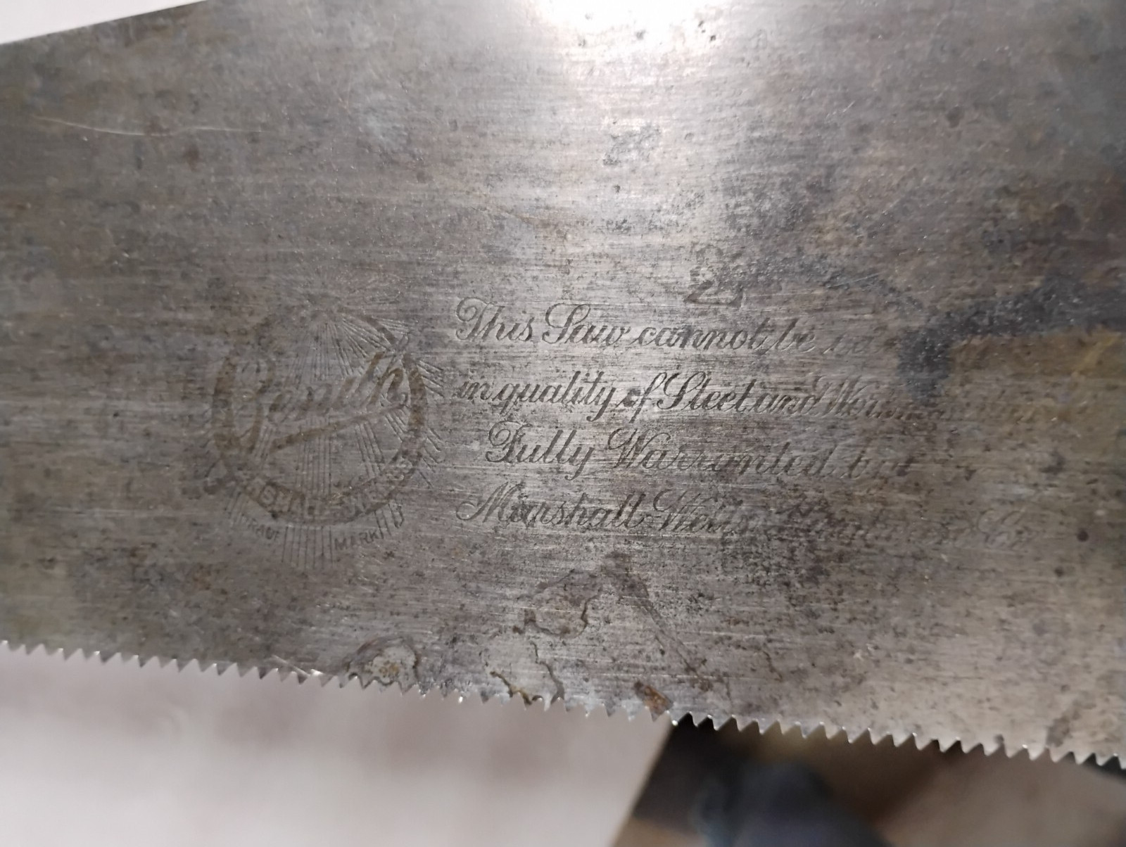 RARE VINTAGE ANTIQUE ZENITH HAND SAW WOODWORKING SHOP CABIN DECOR