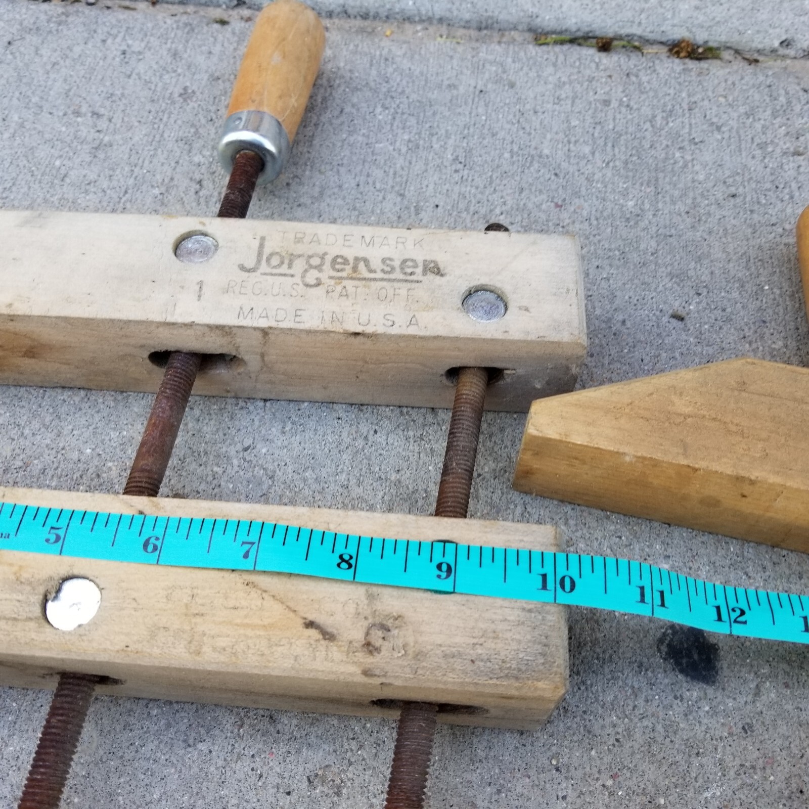 Set of 2x Jorgensen 8″ & 10″ Adjustable Clamp Co. Wood USA