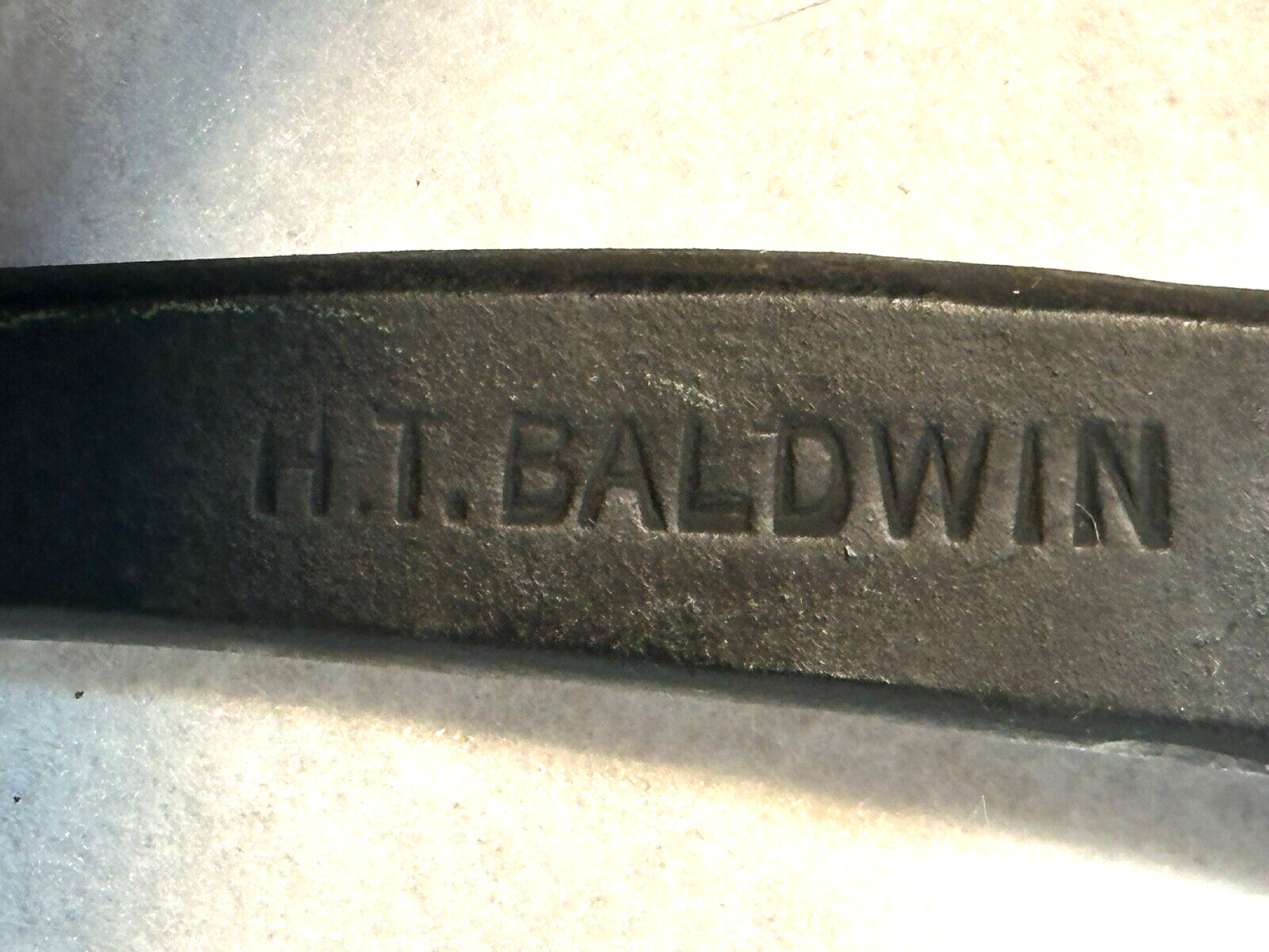 Antique Blacksmith Hand Forged Ice Tongs H.T. Baldwin Primitive Iron Farm Tool