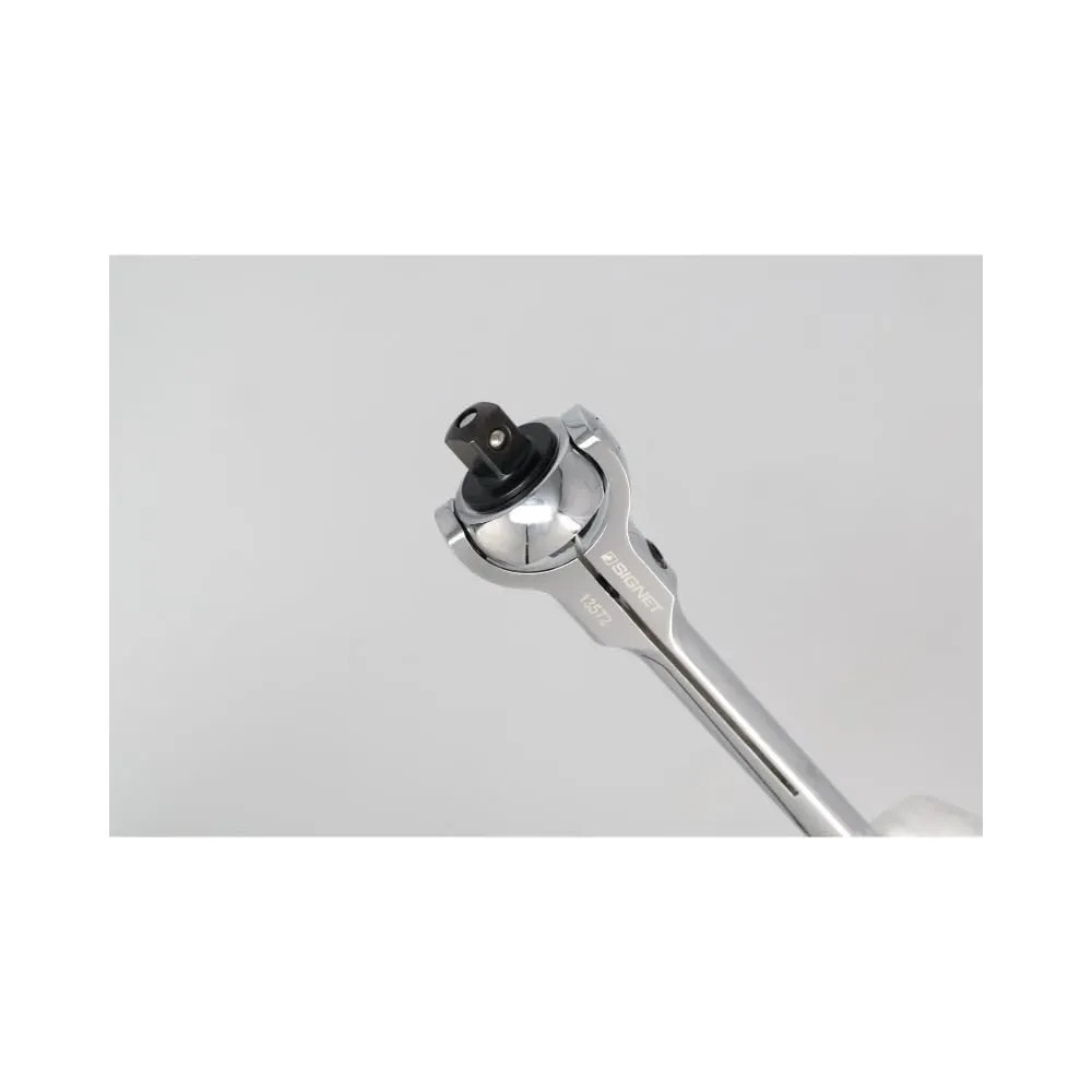 Japan NEW SIGNET 1/2DR 100 Gear Swivel Ratchet Handle 13572, 305mm Long, Black