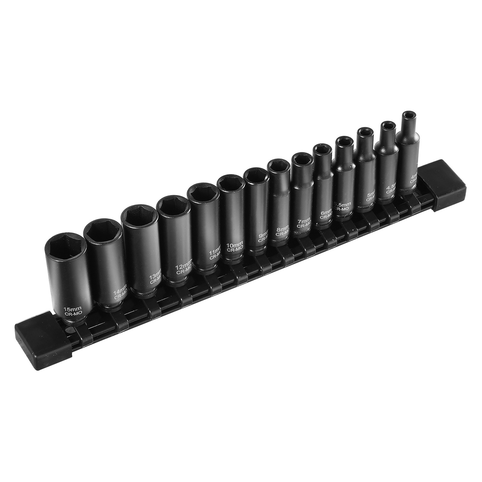 Impact Sockets Set 14pcs 6-Point 1/4″ Drive Bit Ratchet Tool Kit Case
