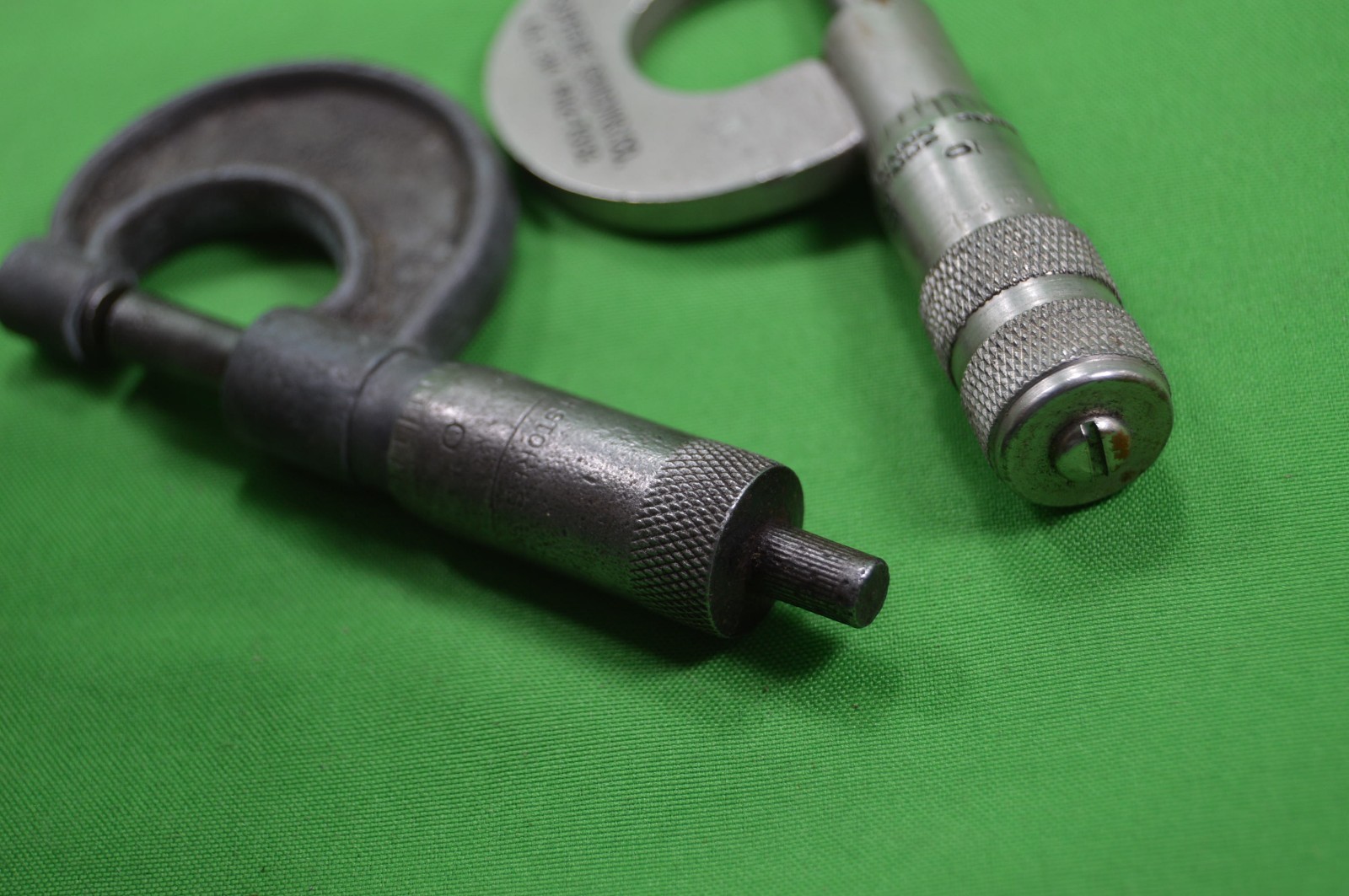 2 Vintage Micrometers,Handy Woolworth Stores,Supreme Grinding Joe Vitale 314