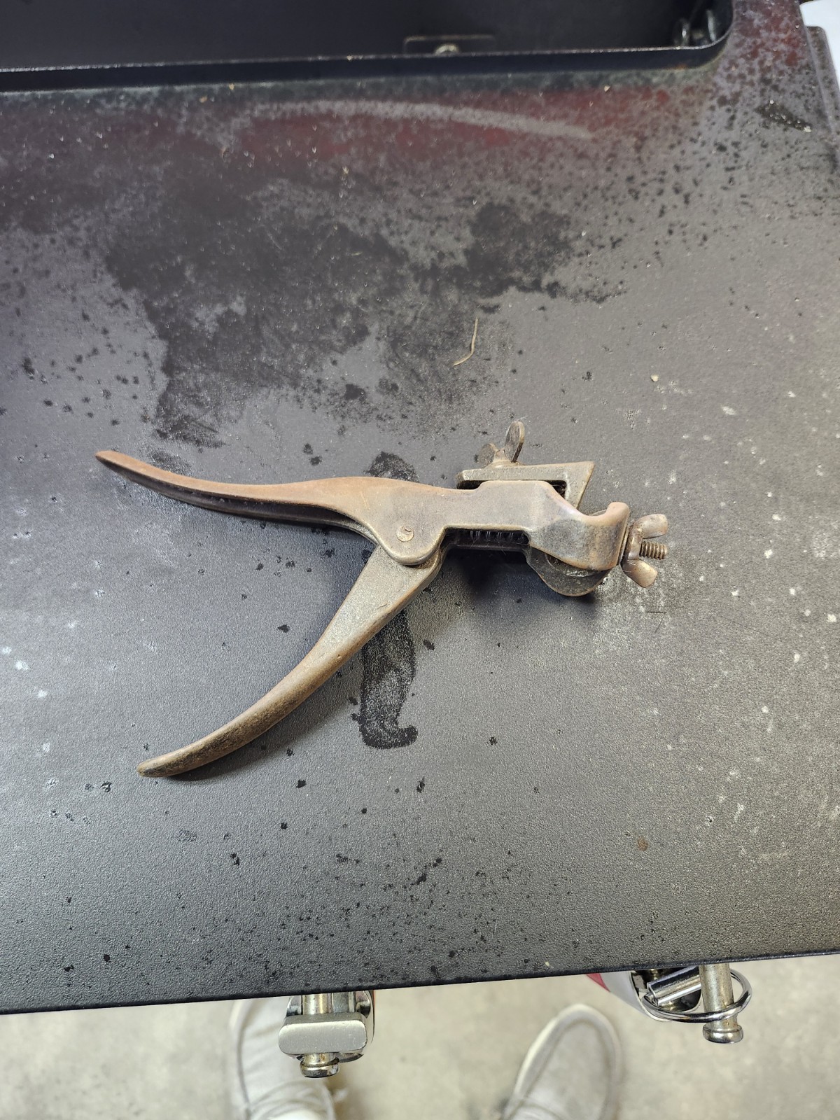 Antique Hand Saw Set Tool Adjustable Lever-Action Tooth Carpenter’s Plier USA