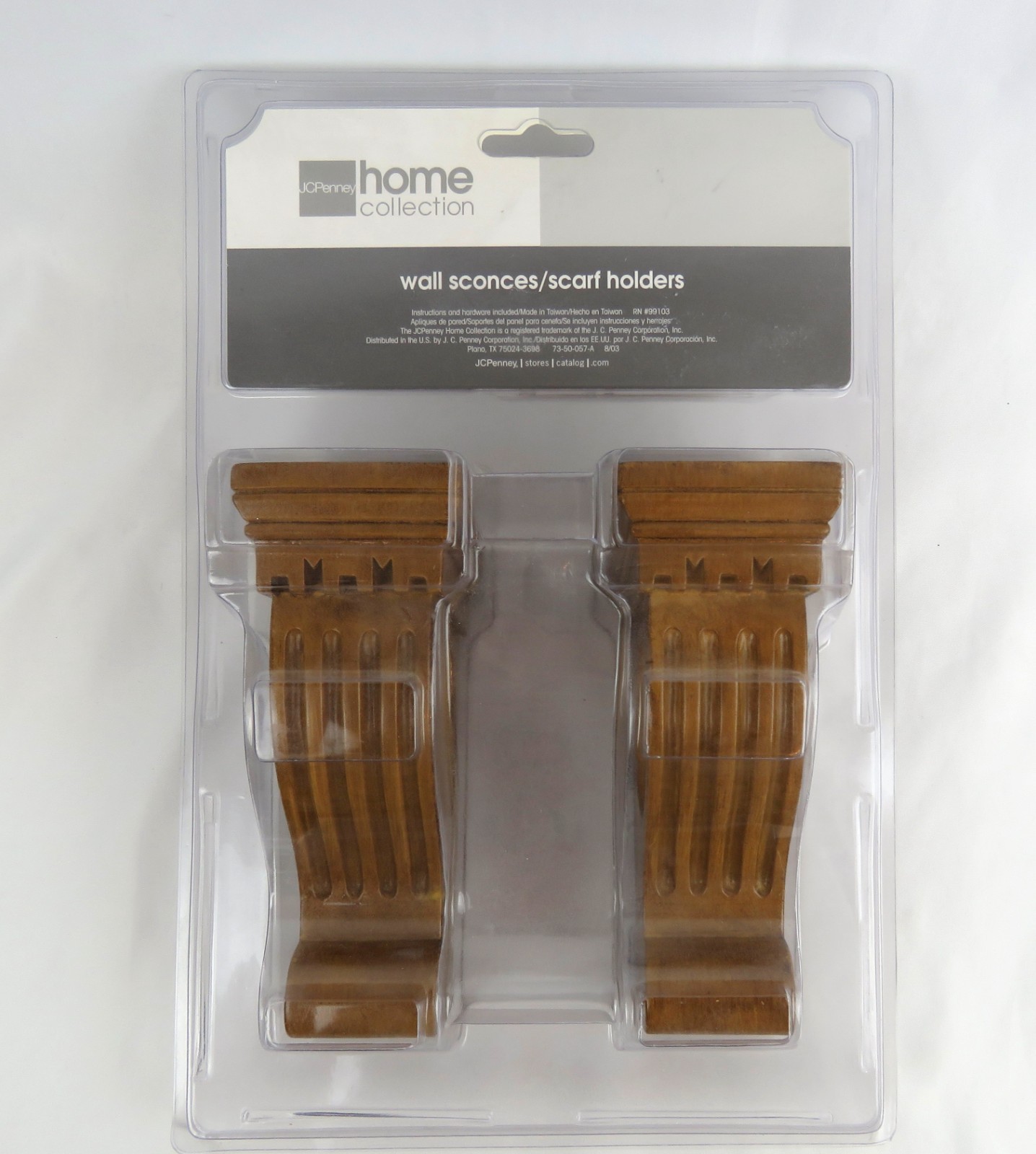 Wall Sconces/Scarf Holders by JC Penney Home Collection Oak Wood