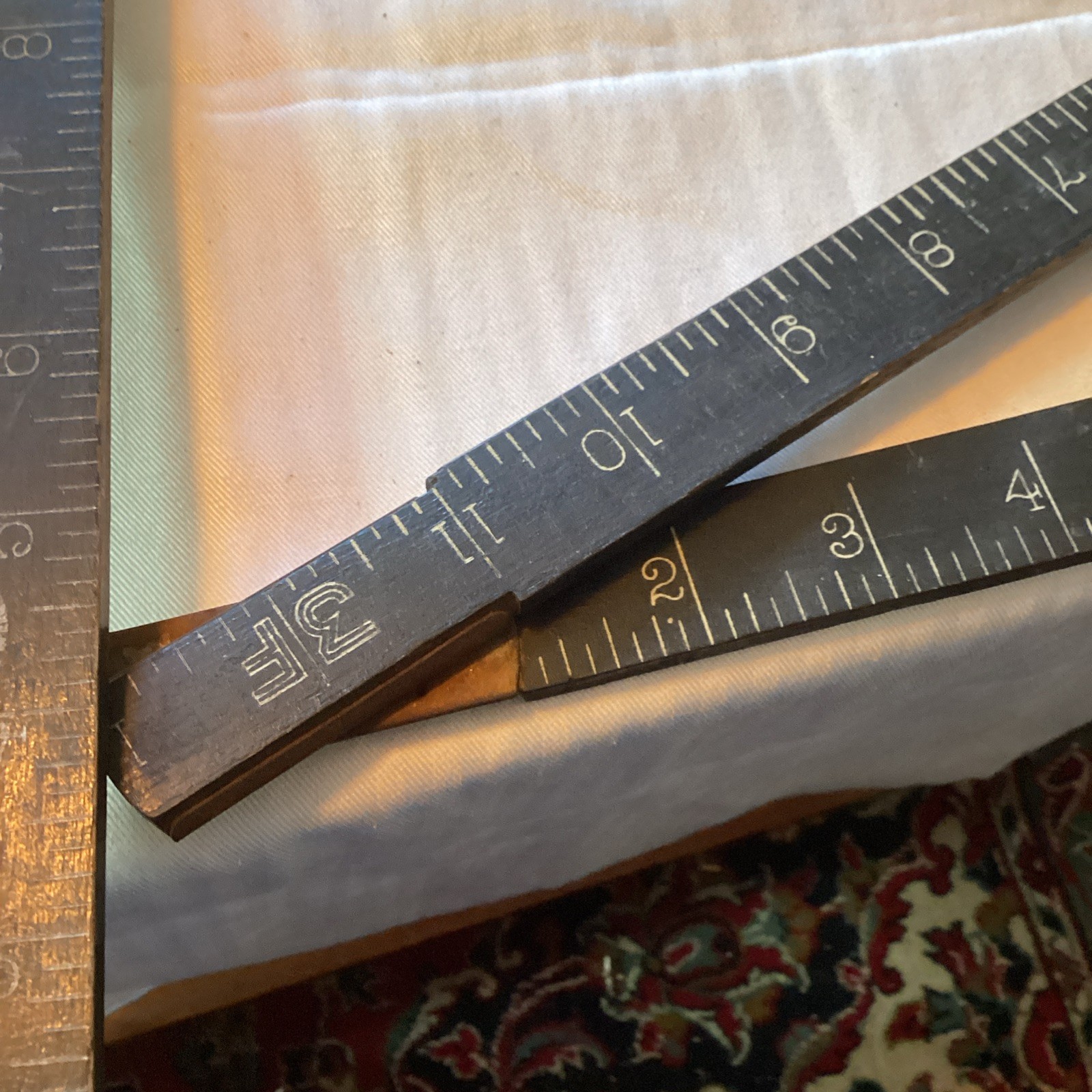 Vintage Holbro London No A206 Folding Ruler 4ft Missing Tip At Fault