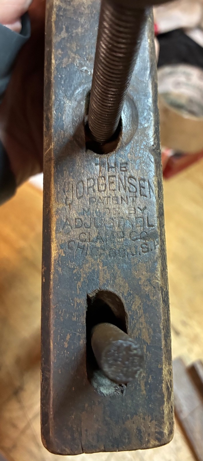 Vintage Jorgensen Hand-Screw Woodworking Clamp USA Adjustable Clamp Co. Chicago