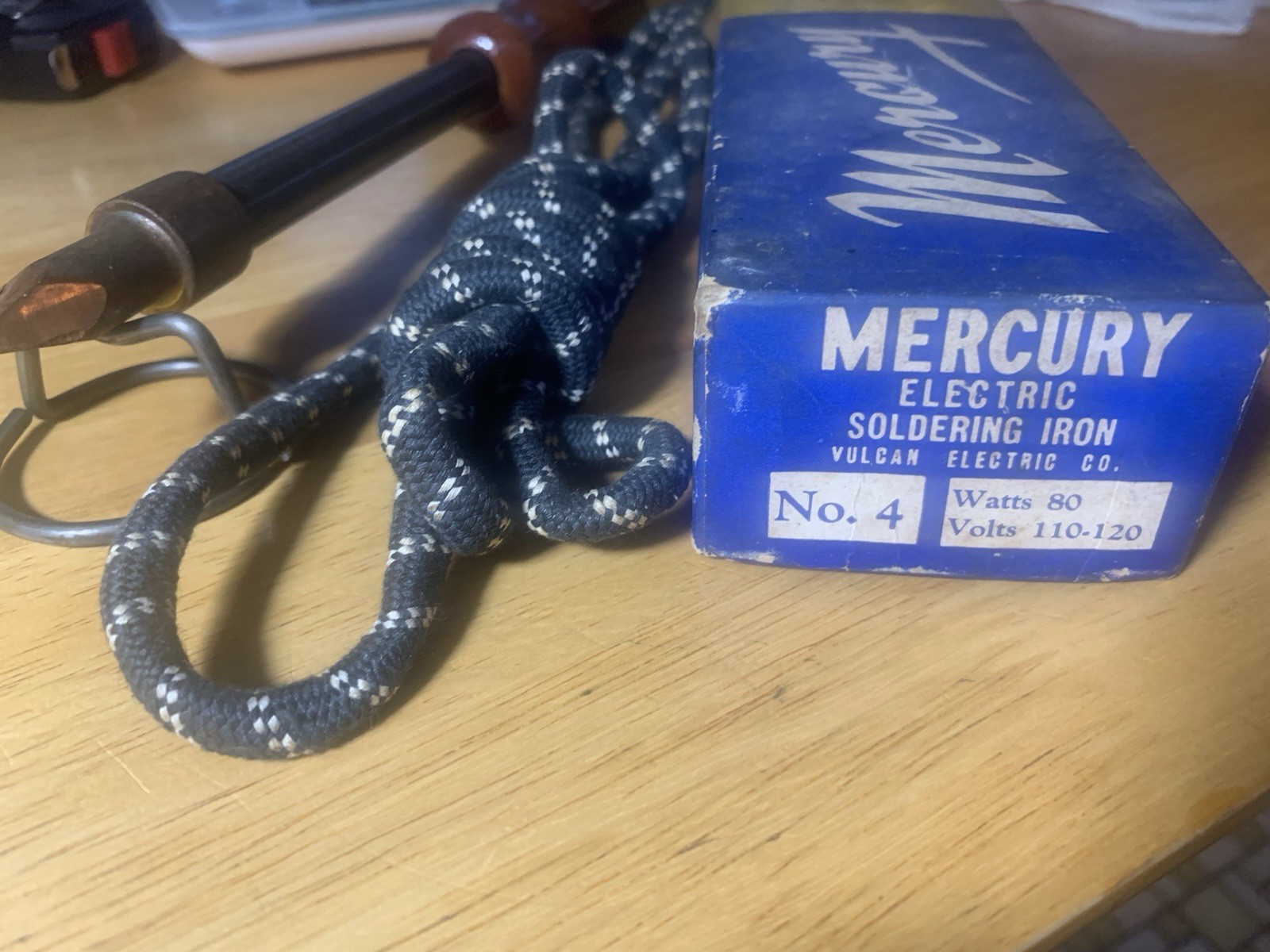 Vintage Mercury Soldering Iron (No 4) 110-120v Vulcan W Original Box Excellent