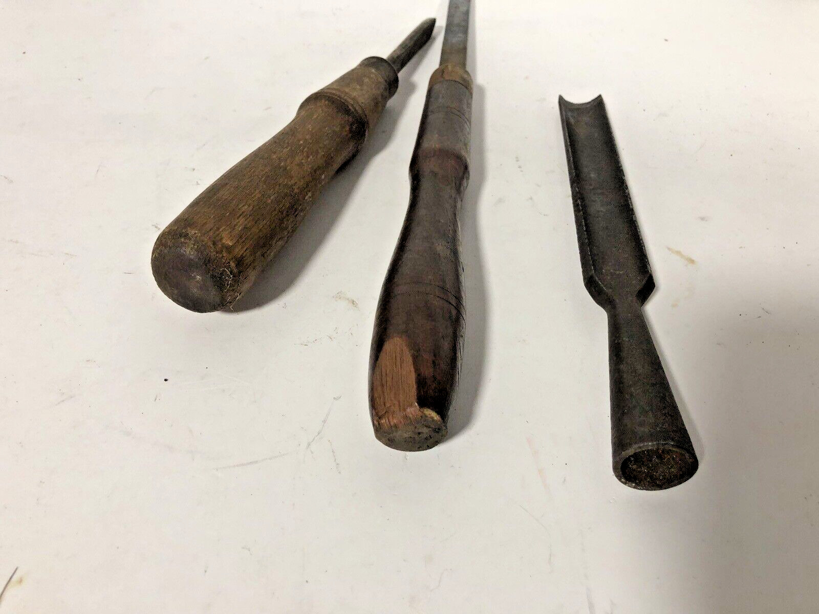 Chisel 2 Wood Turning and 1 Gouge Chisel with out handle ,DB Barton 1832, L-347