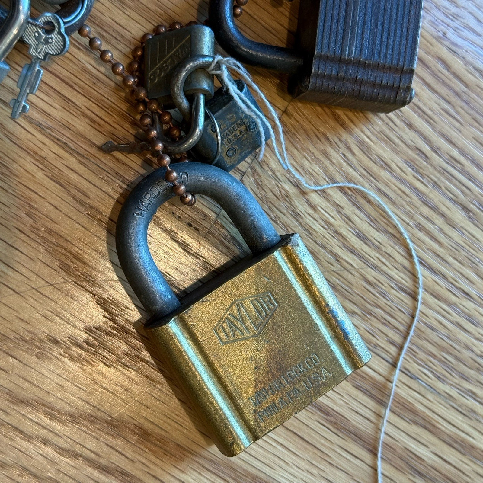 Vintage Padlock Lot Yale Corbin Wilson Bohannan Reese Lock Co Keys Included