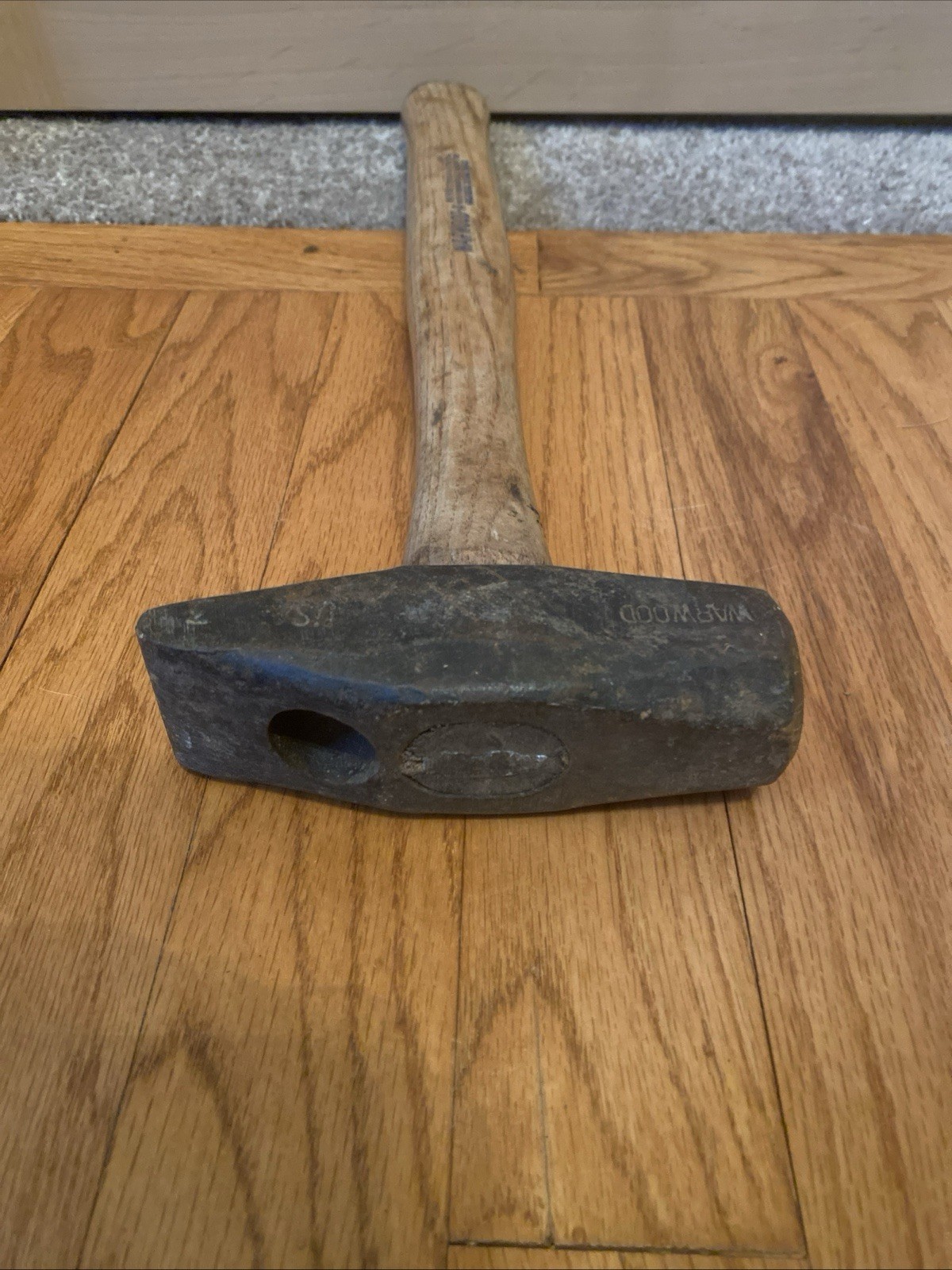 Vintage Warwood Straight Peen Hammer Bell Systems Lineman’s Hammer 3