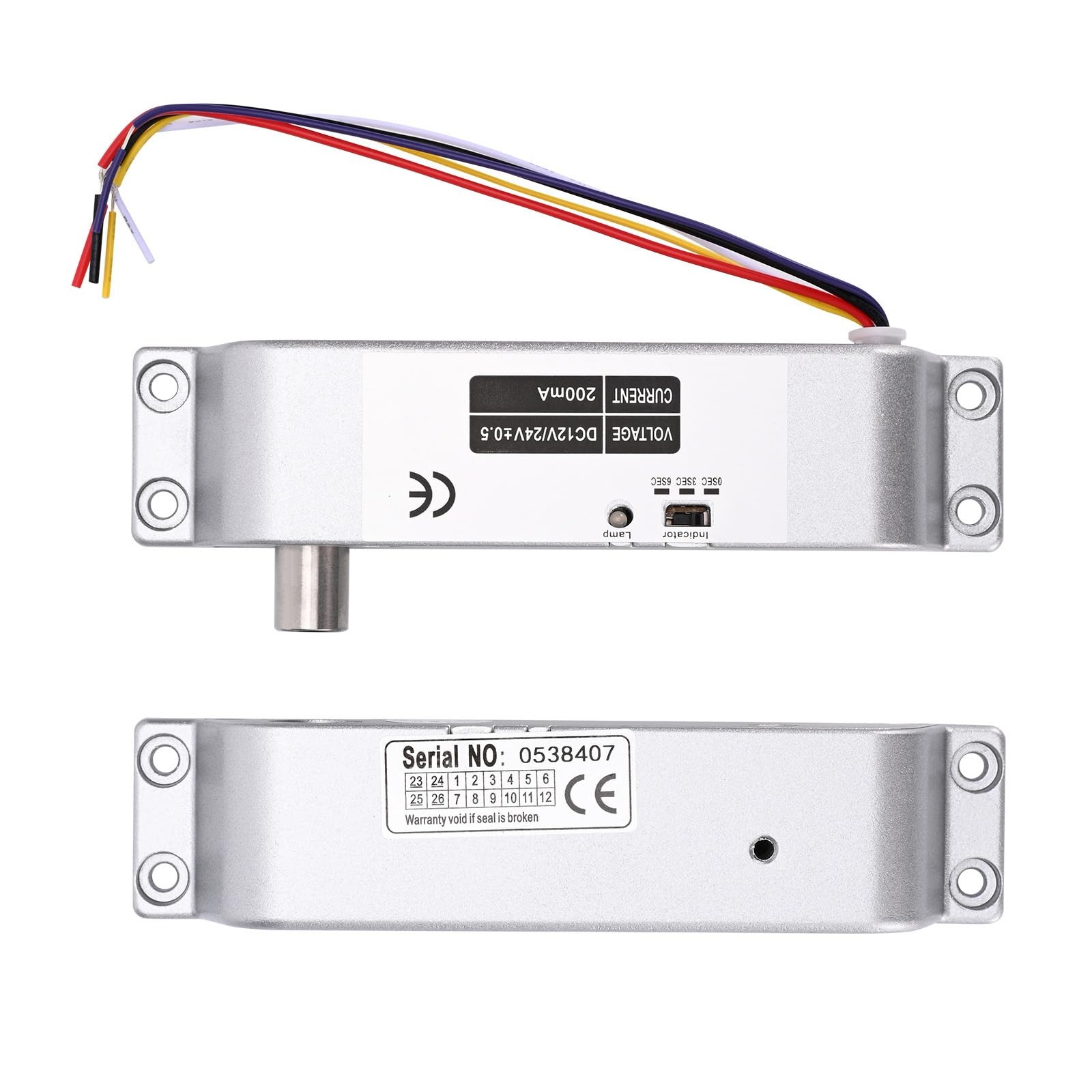 Electric Drop Bolt Lock, Fail-Secure with Time Delay, 12V DC