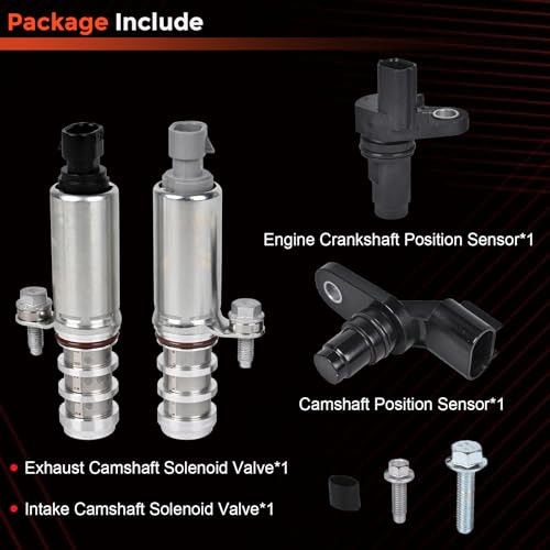 Intake & Exhaust Camshaft Position Actuator with Camshaft Sensor and Engine