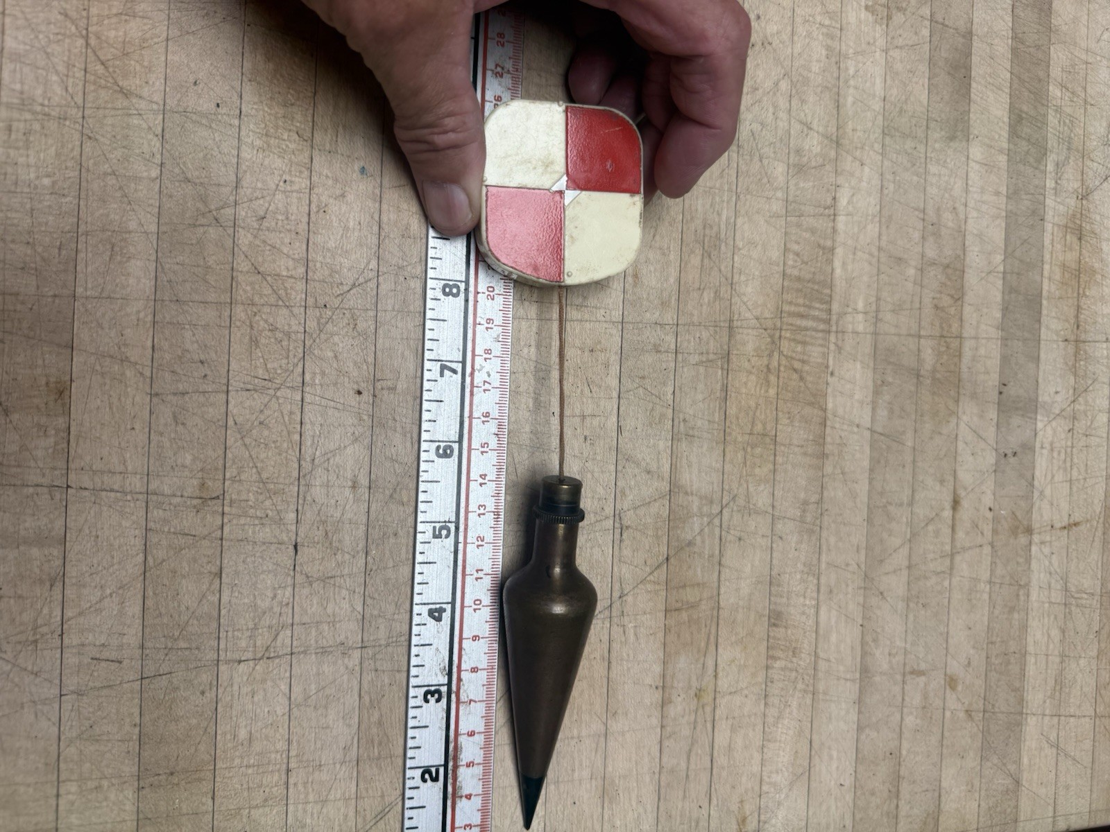 Vintage Plumb Bob, Brass,steel 8oz