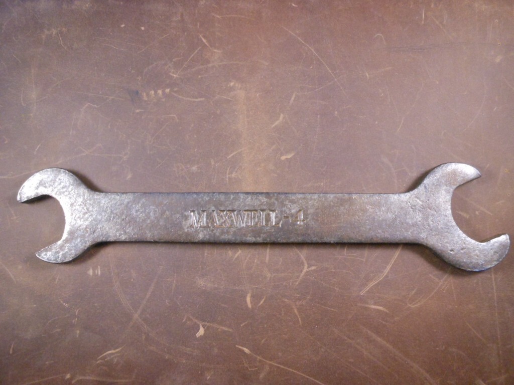 Vtg MAXWELL #4 Double Open End Wrench Motor Coach Car Repair Tool Kit Wrench