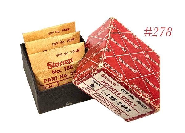 STARRETT TOOLS center punch end BITS 18 B 2948 w box