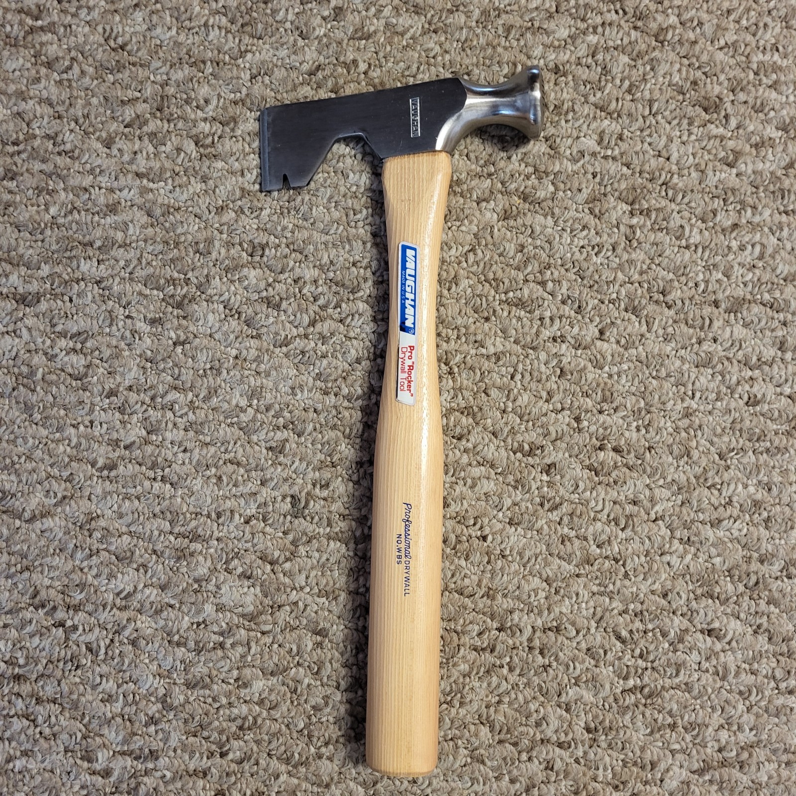 NOS VAUGHAN WBS Pro Rocker Drywall Hammer Hatchet Hickory Handle USA 🇺🇸