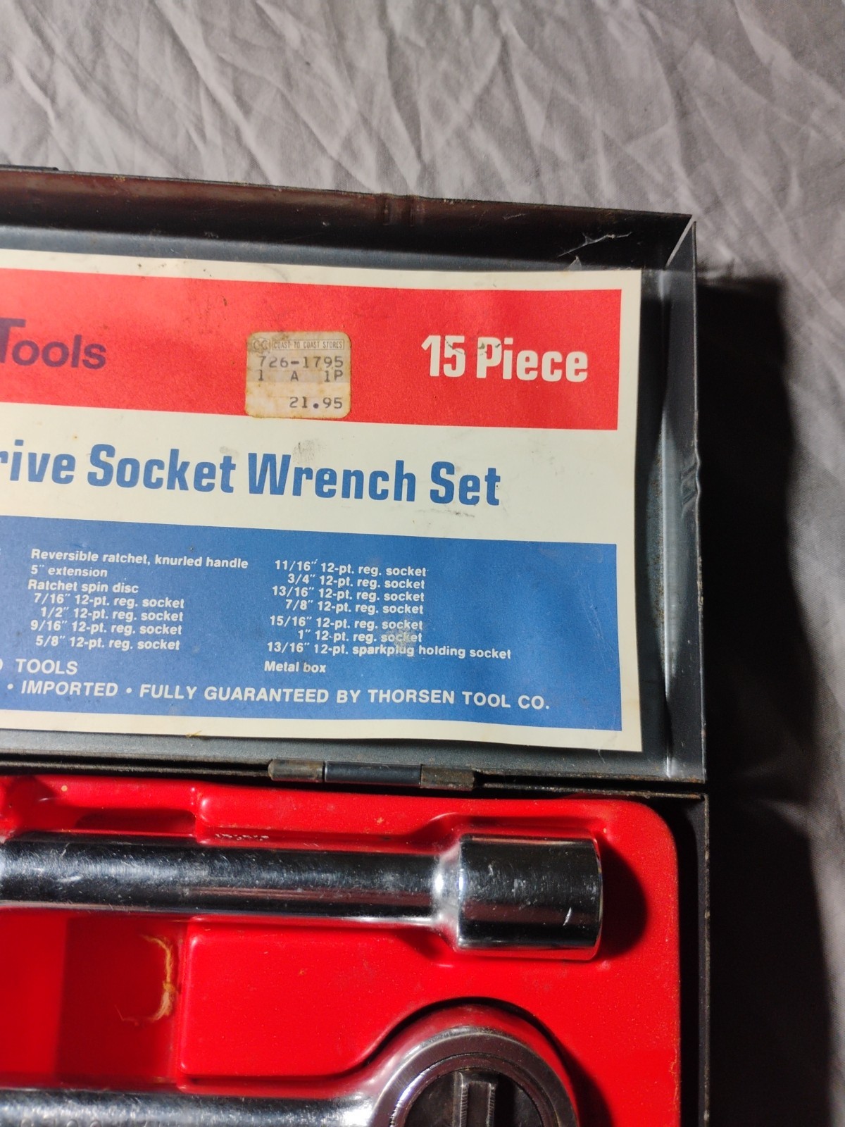 vintage thorsen allied tools tat half inch drive socket