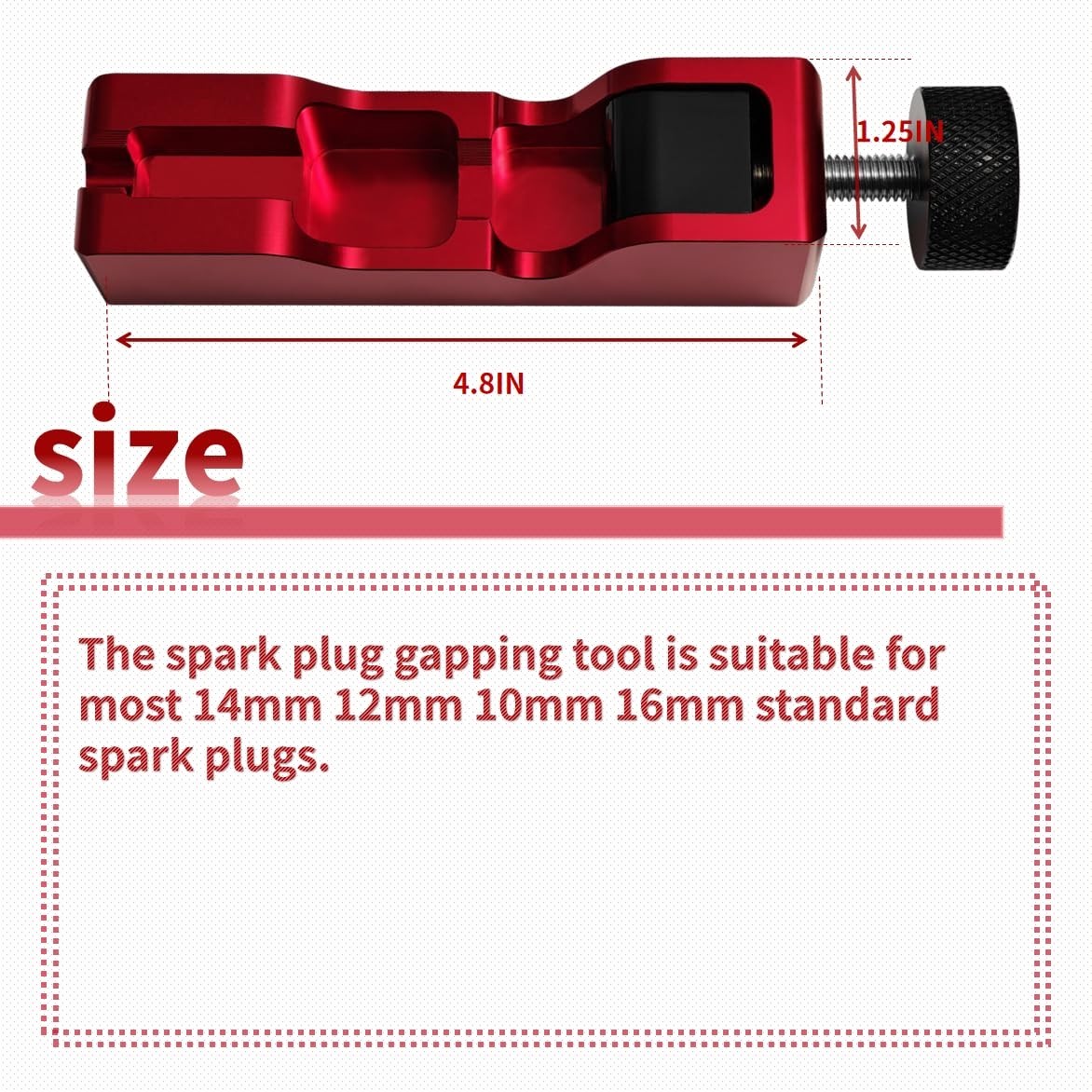 Universal Spark Plug Gap Tool & 32-Piece Feeler Gauge Set, Adjusts Gap 0.0015″-0