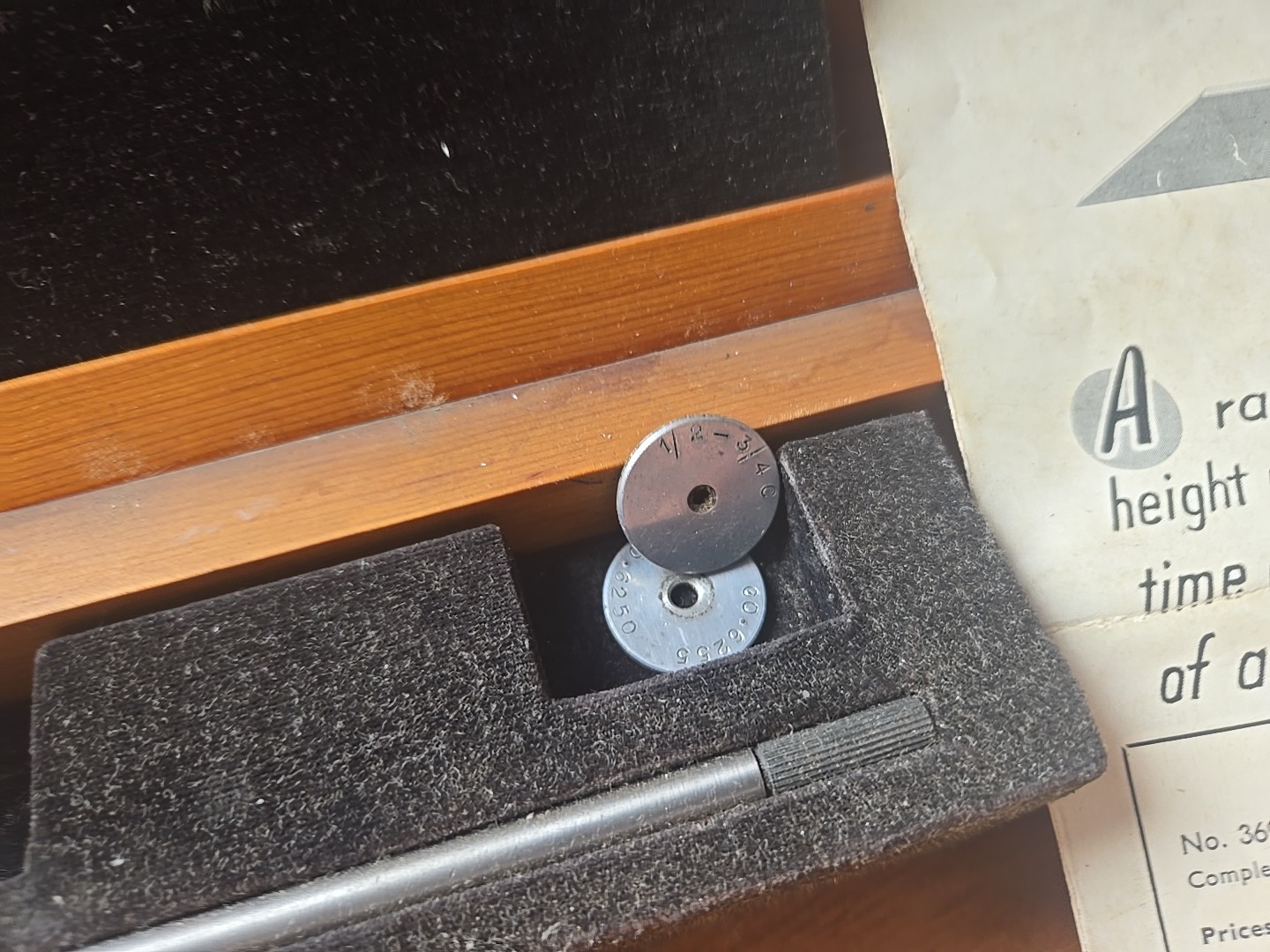 Chesterman Vernier Height Gauge #369 14 in Imperial Metric Case + Extras Vintage