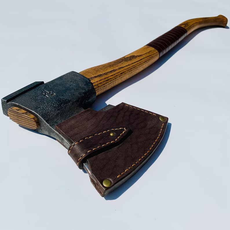 Custom Hand Forged 28″ Finnish Forest Axe with Wooden Handle Best For Gift
