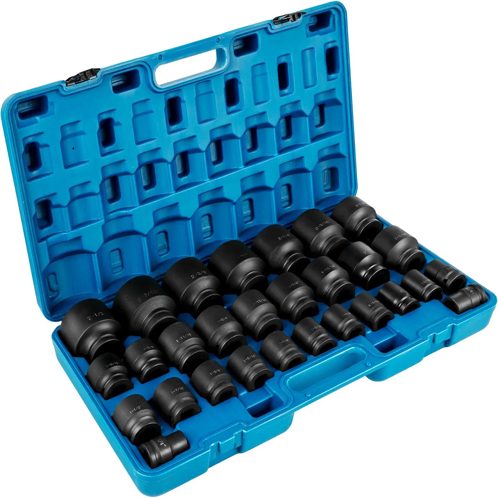 VEVOR Impact Socket Set 3/4 Inches 29 Piece Impact Sockets, 6-Point Sockets, Rug