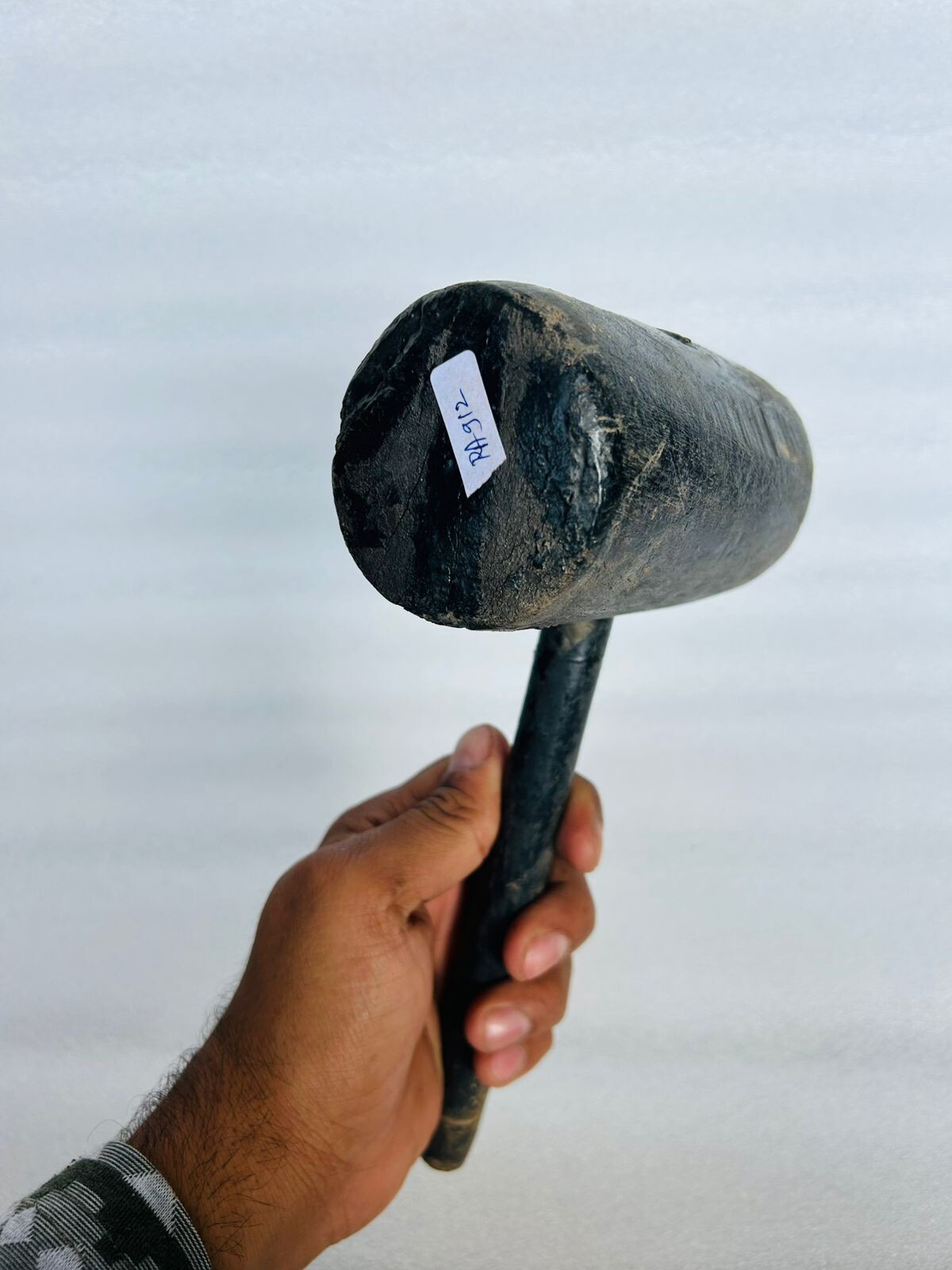 Vintage Indian Wooden Black Painted Hand Made Different Design Hammer